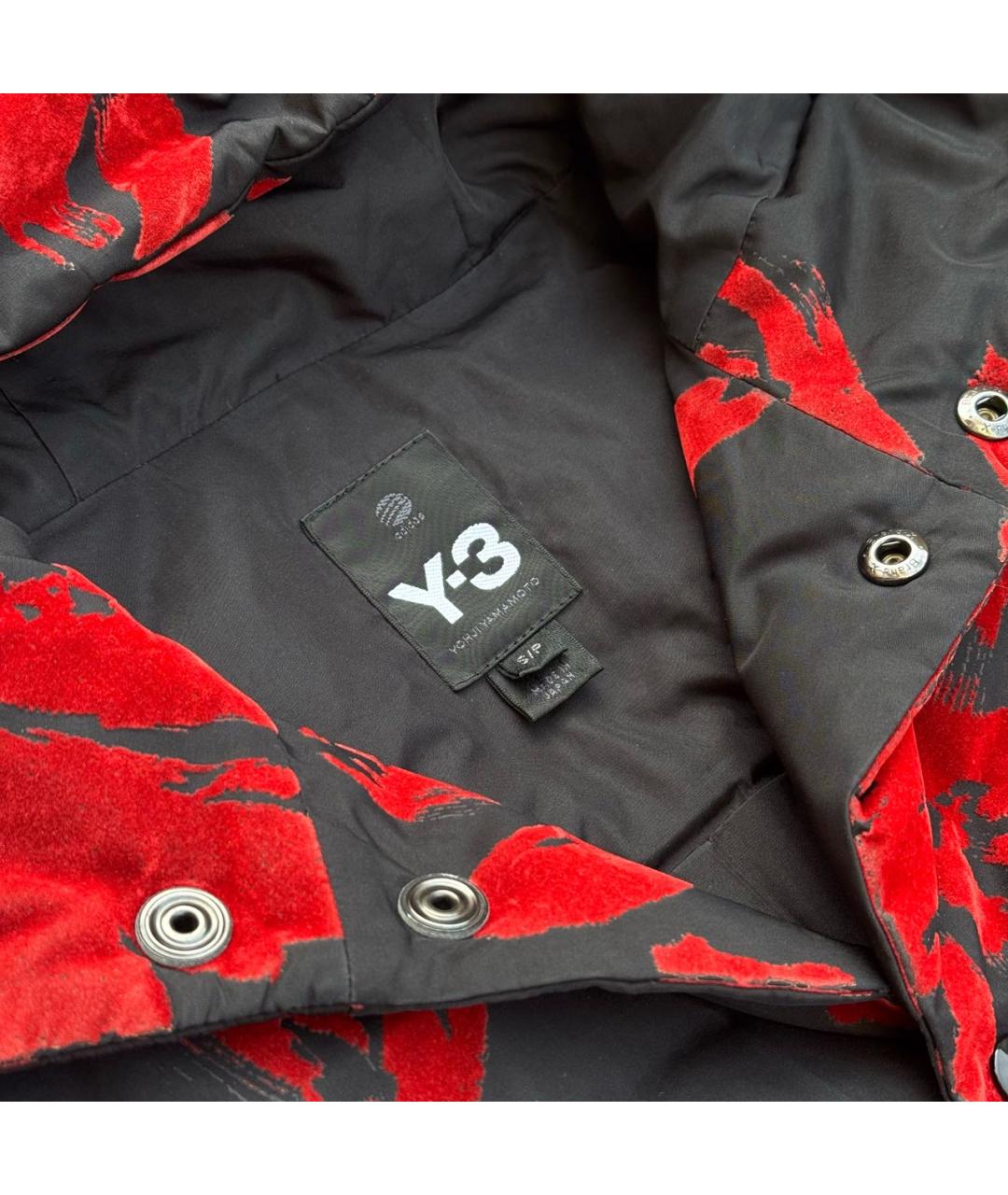 Y-3 Черный полиэстеровый пуховик, фото 3