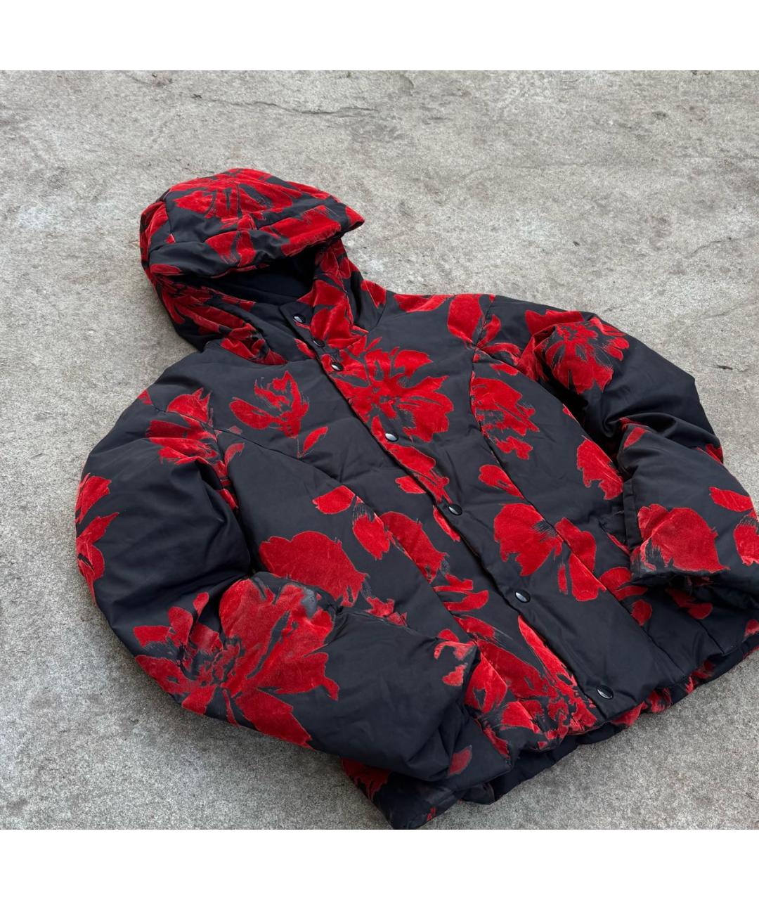 Y-3 Черный полиэстеровый пуховик, фото 6