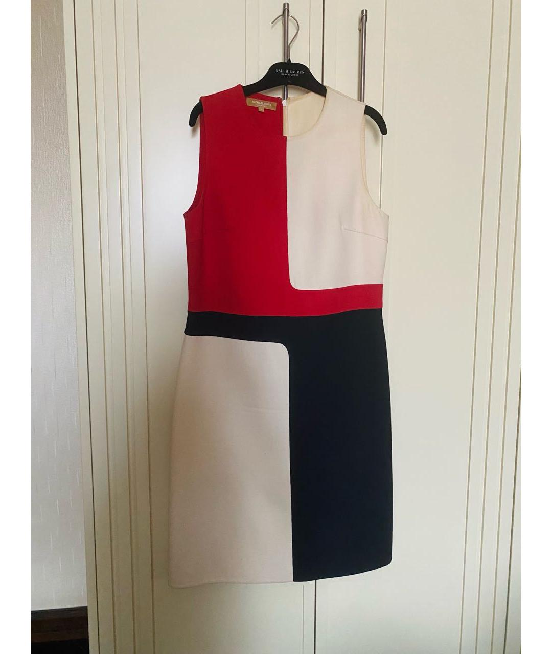 MICHAEL KORS Белое шерстяное коктейльное платье, фото 9