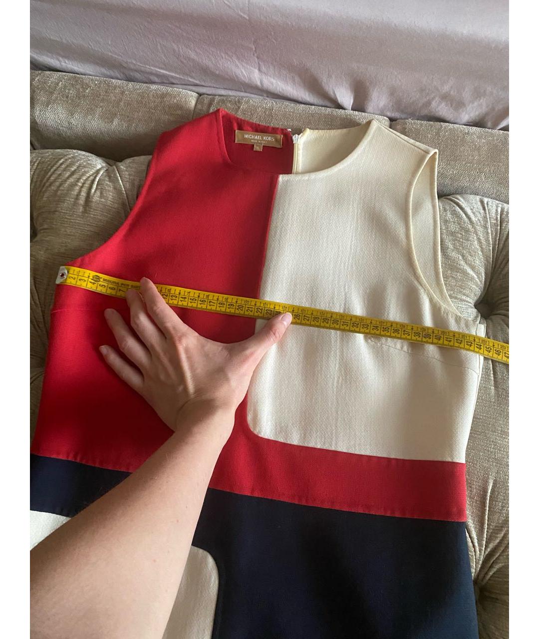 MICHAEL KORS Белое шерстяное коктейльное платье, фото 6