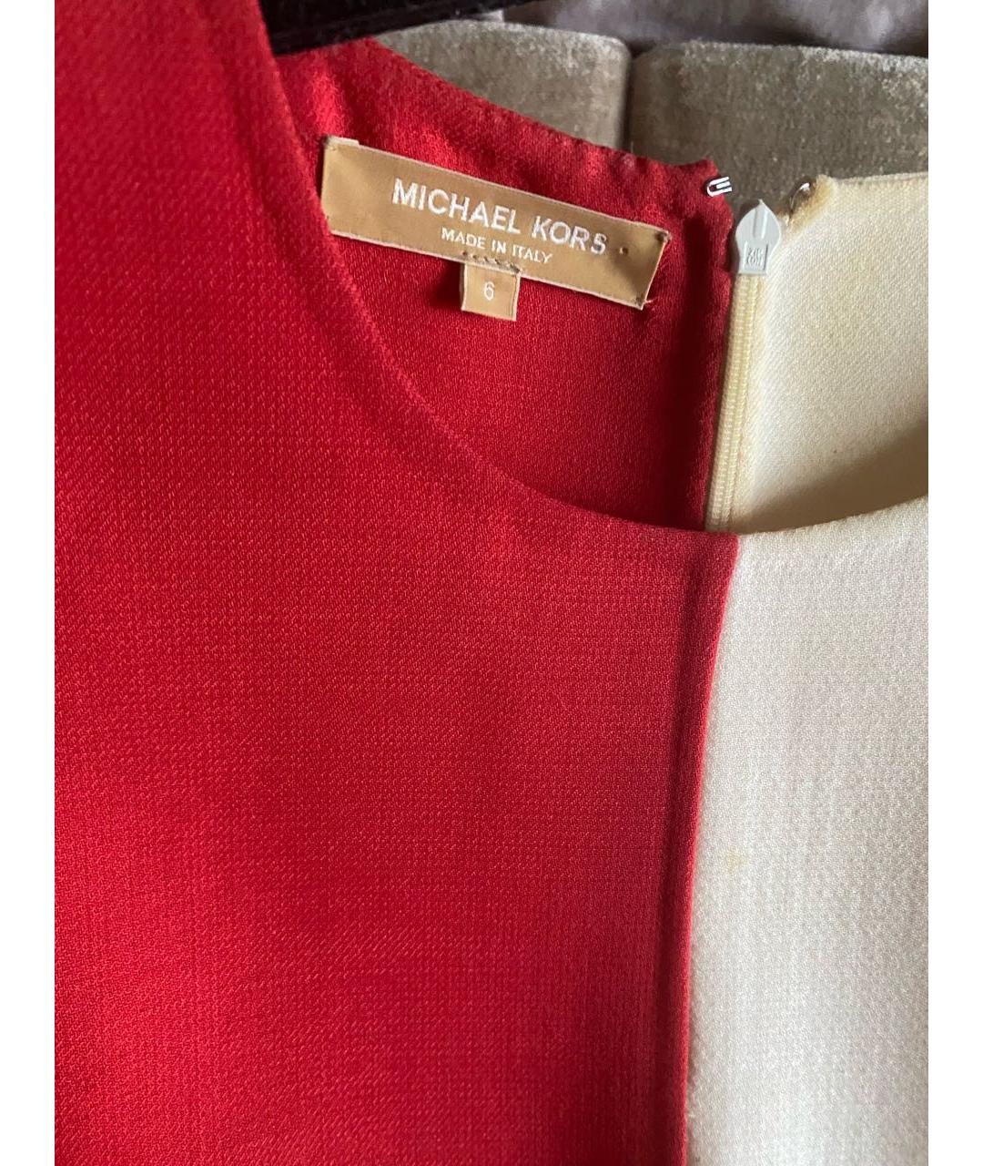 MICHAEL KORS Белое шерстяное коктейльное платье, фото 3