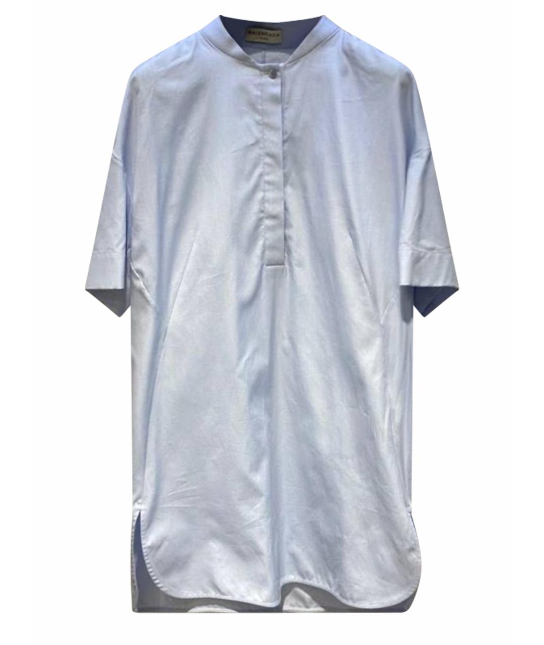 BALENCIAGA Голубая хлопковая рубашка, фото 3