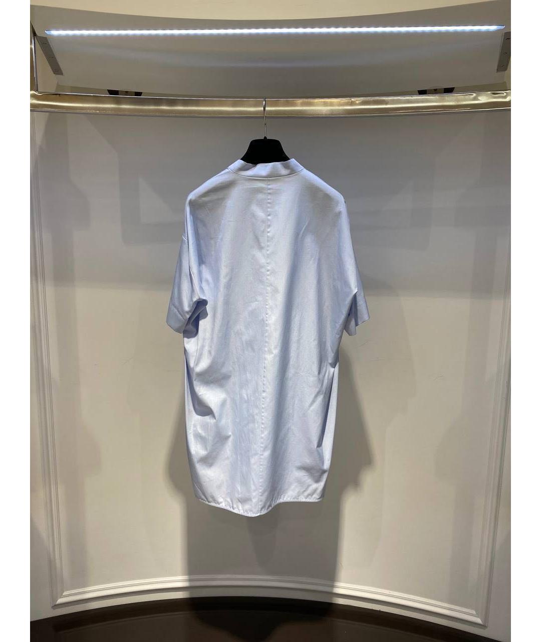 BALENCIAGA Голубая хлопковая рубашка, фото 2