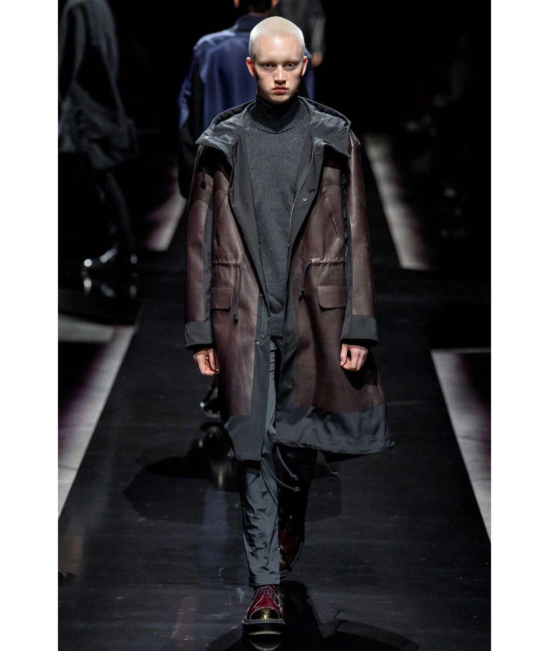 UNDERCOVER Бордовые кожаные низкие ботинки, фото 8