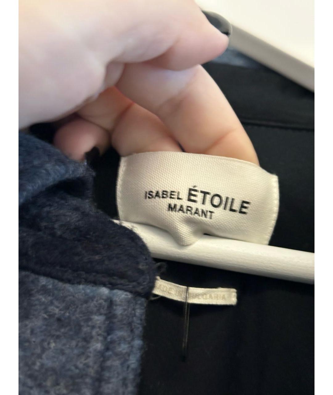ISABEL MARANT ETOILE Темно-синее шерстяное пальто, фото 5