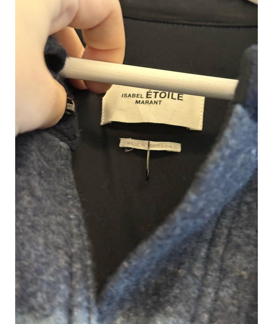 ISABEL MARANT ETOILE Темно-синее шерстяное пальто, фото 6