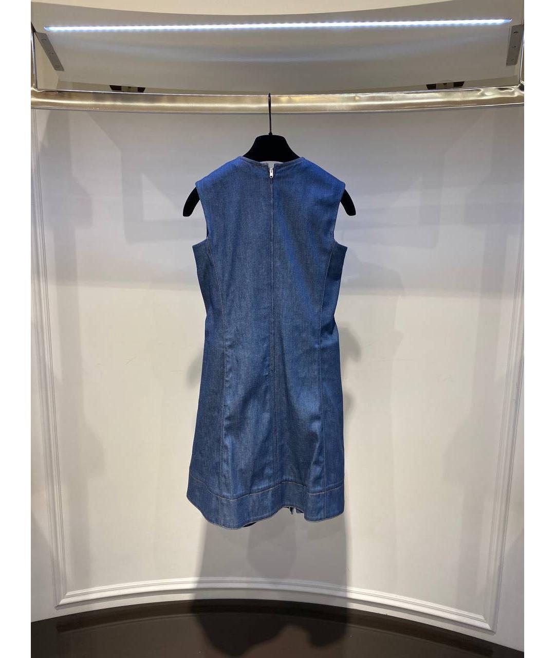 BALENCIAGA Синее хлопковое повседневное платье, фото 3