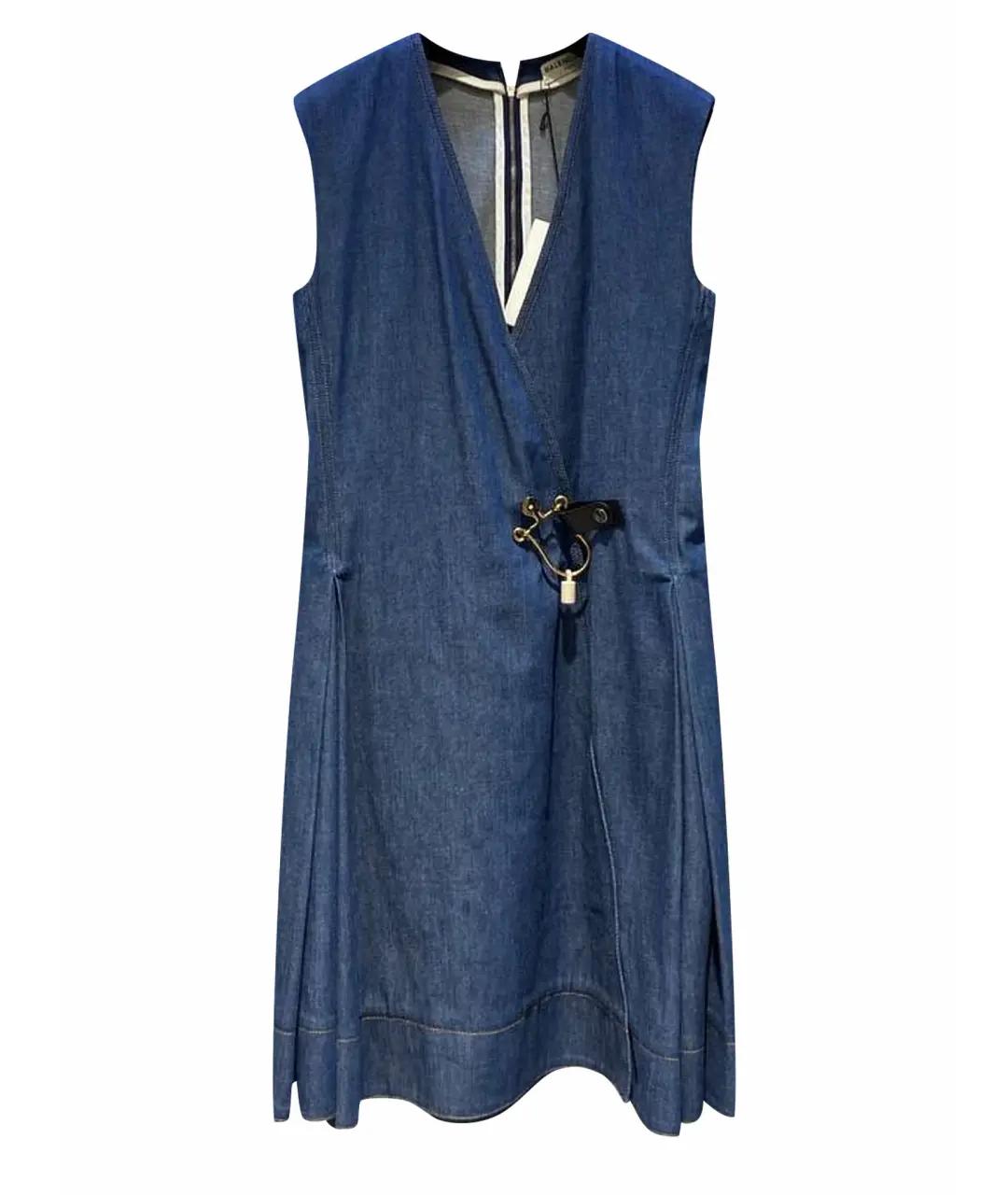 BALENCIAGA Синее хлопковое повседневное платье, фото 1