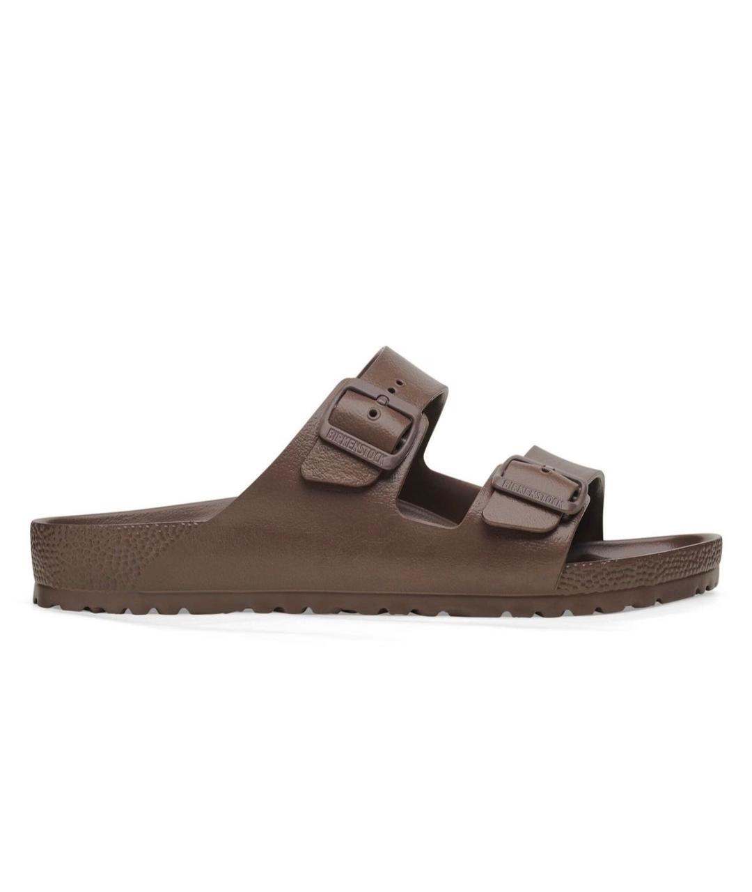 BIRKENSTOCK Коричневые резиновые шлепанцы, фото 1