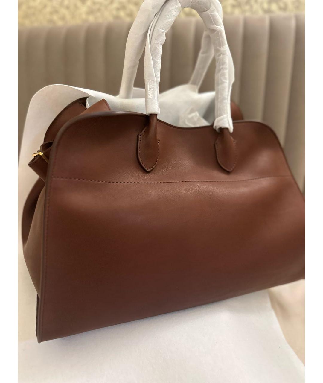 THE ROW Коричневая кожаная сумка тоут, фото 5
