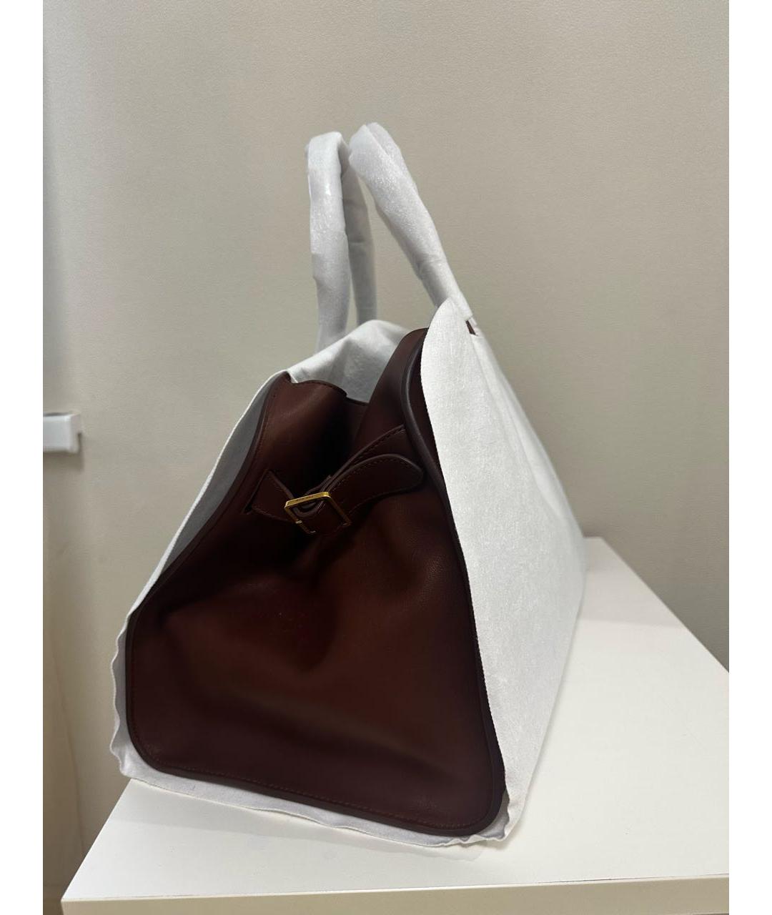 THE ROW Коричневая кожаная сумка тоут, фото 7