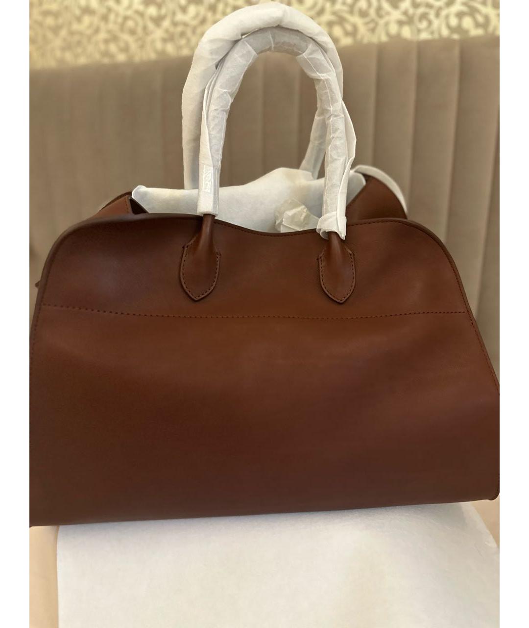 THE ROW Коричневая кожаная сумка тоут, фото 8