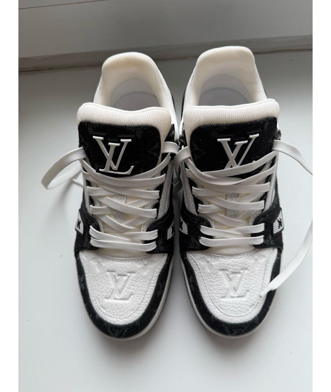 LOUIS VUITTON Черные кожаные кеды, фото 2