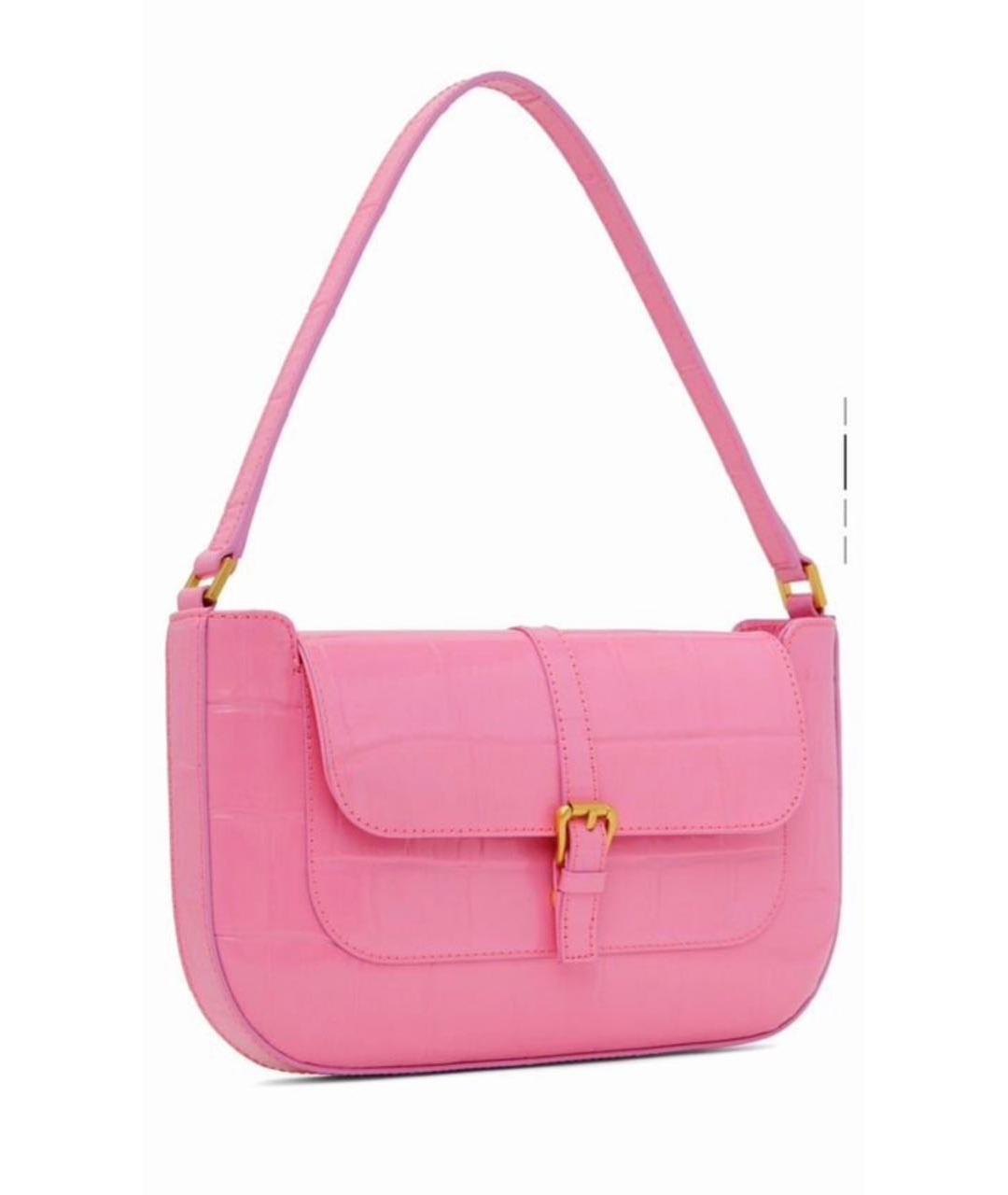 BY FAR Розовая кожаная сумка с короткими ручками, фото 2