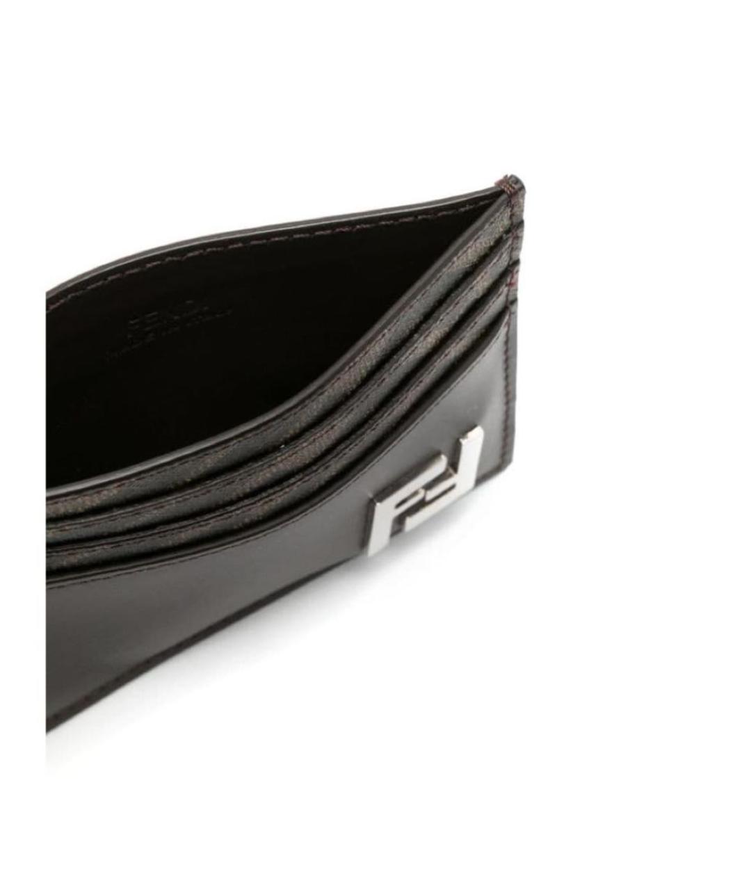 FENDI Коричневый кожаный кардхолдер, фото 3