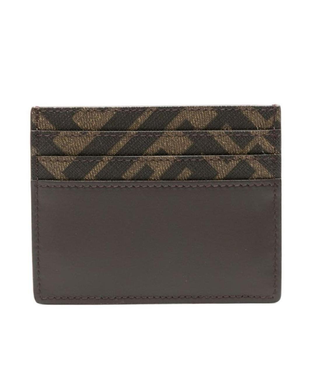 FENDI Коричневый кожаный кардхолдер, фото 2