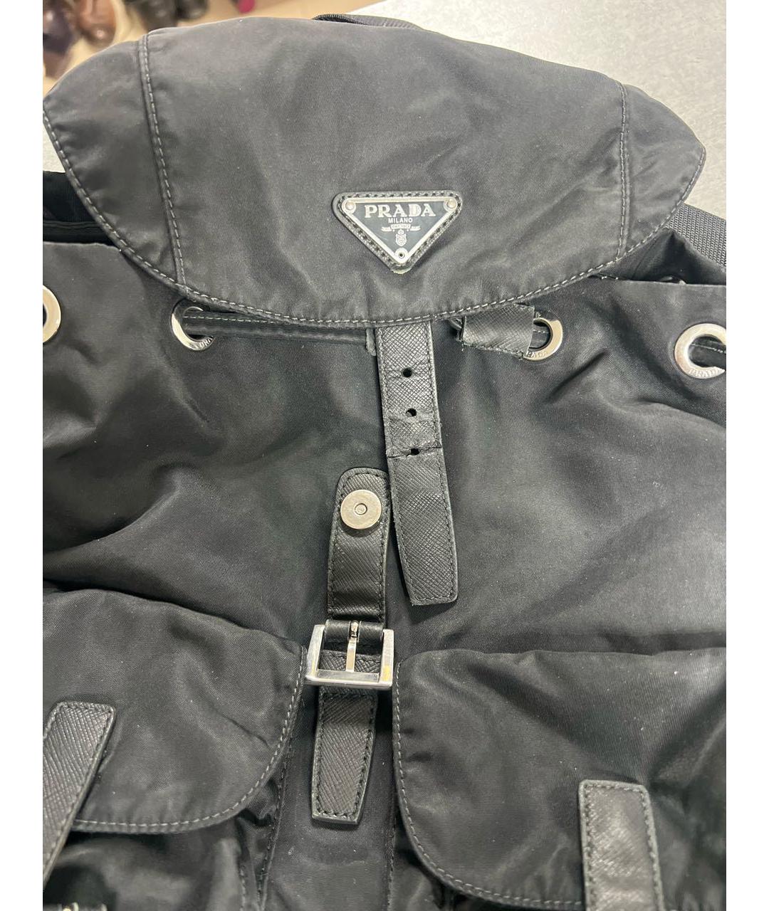 PRADA Черный тканевый рюкзак, фото 5