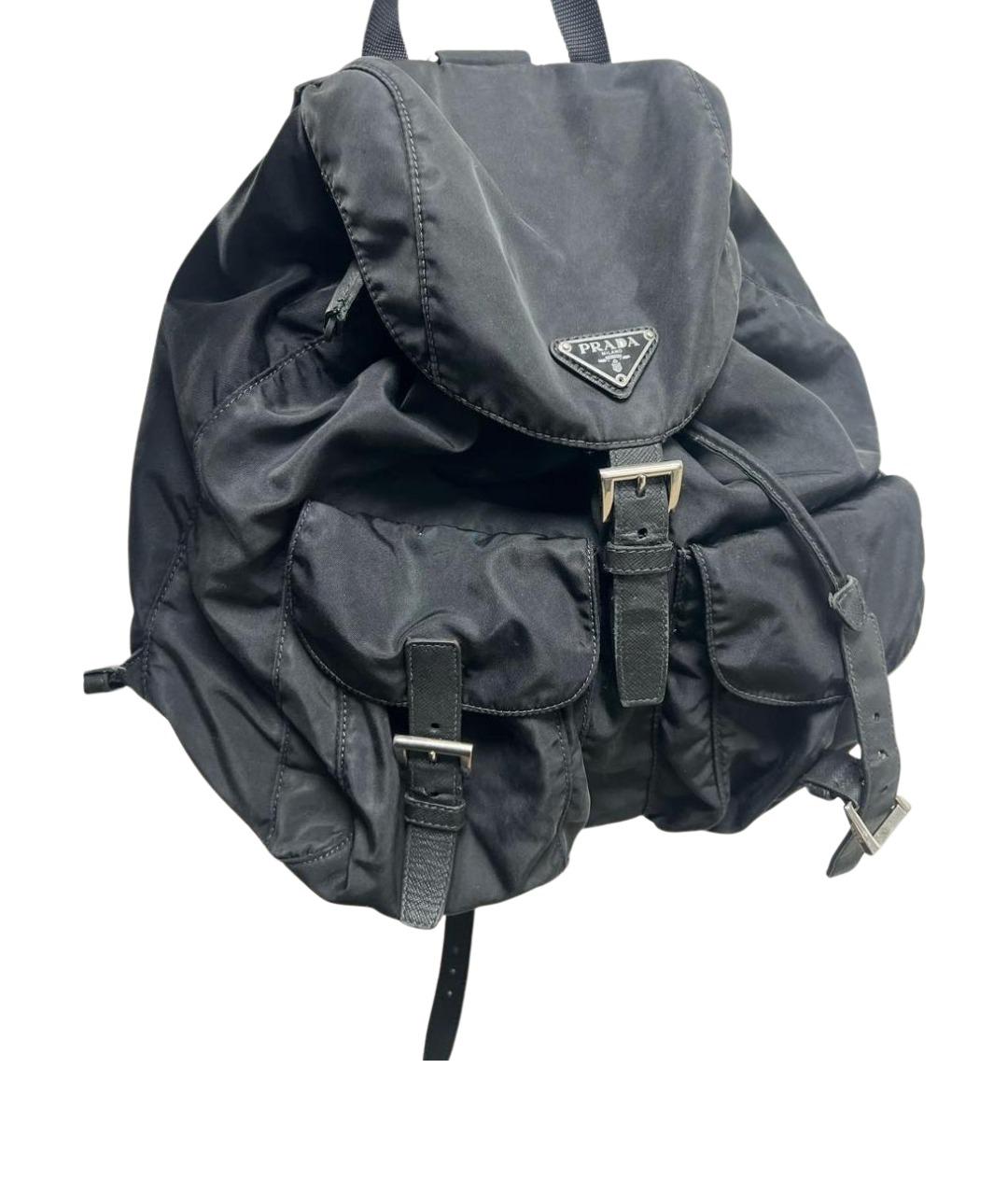 PRADA Черный тканевый рюкзак, фото 1