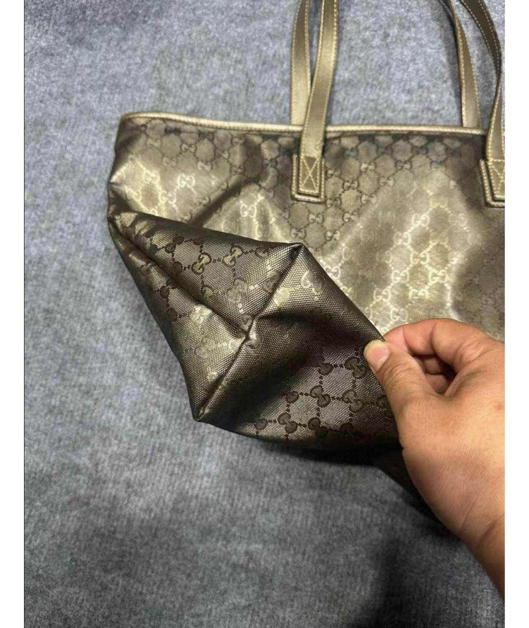 GUCCI Черная тканевая сумка тоут, фото 4