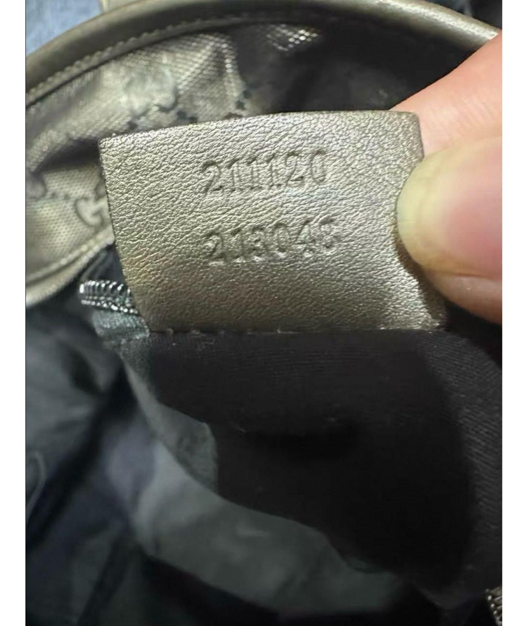 GUCCI Черная тканевая сумка тоут, фото 6