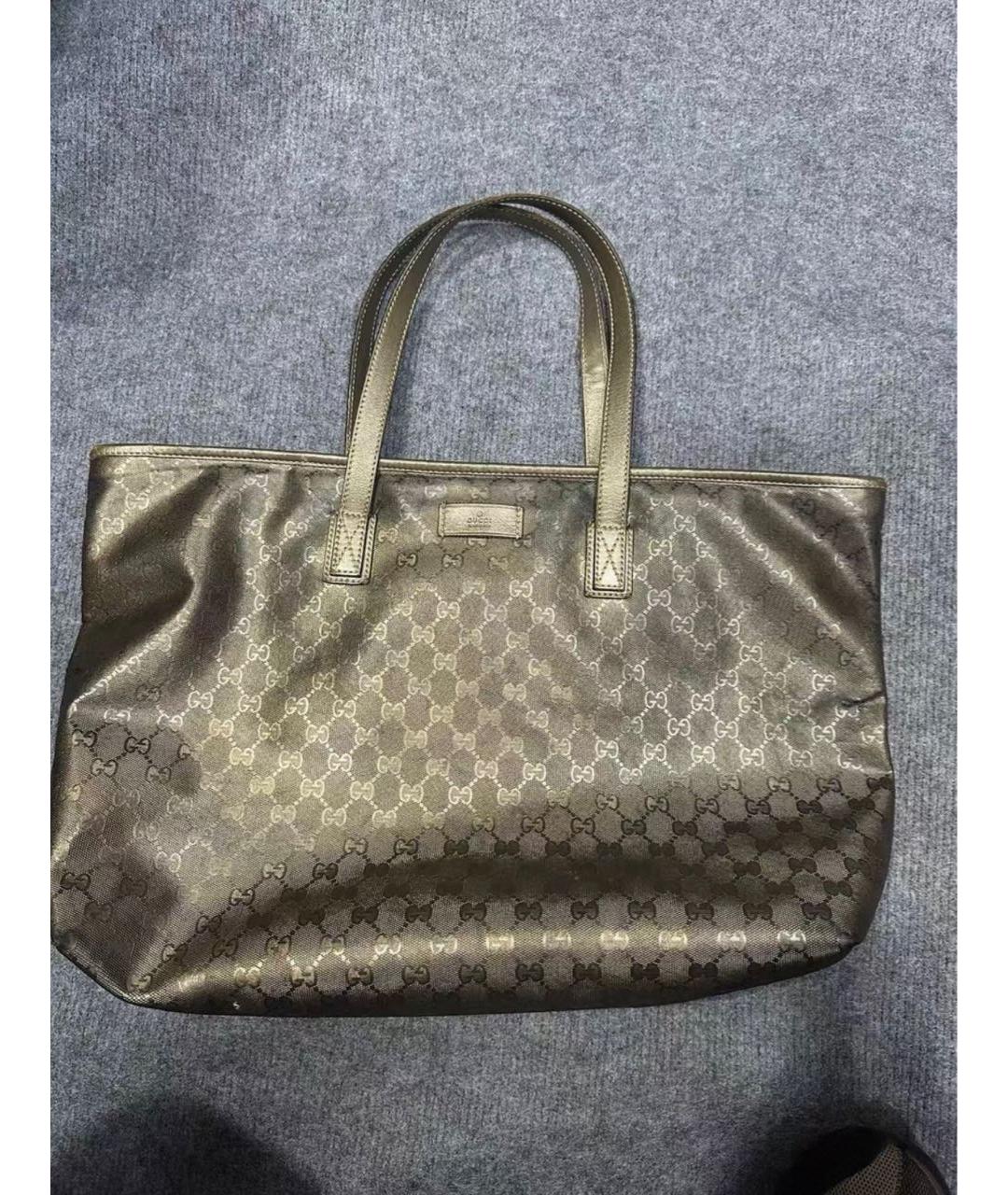 GUCCI Черная тканевая сумка тоут, фото 9