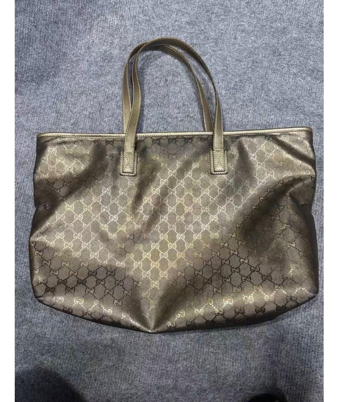 GUCCI Черная тканевая сумка тоут, фото 2