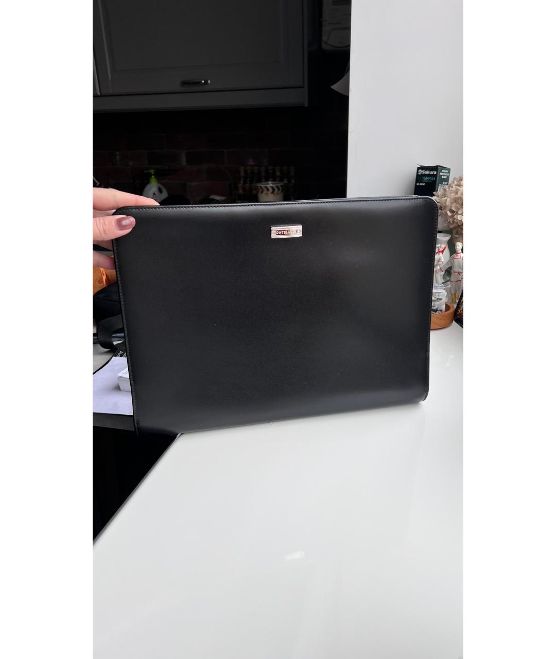 MONTBLANC Черная кожаная папка для документов, фото 5