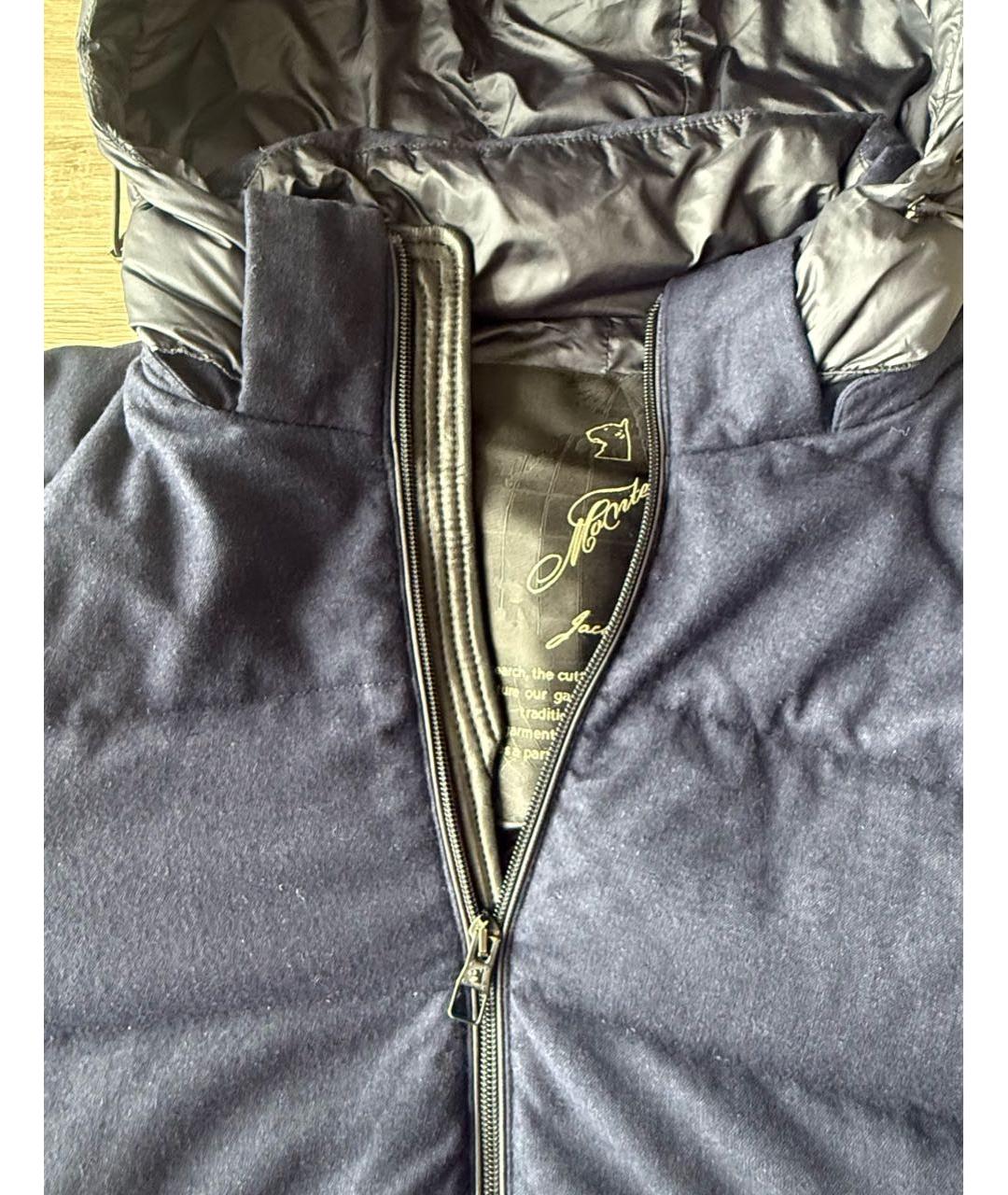 MONTECORE Темно-синий шерстяной пуховик, фото 5