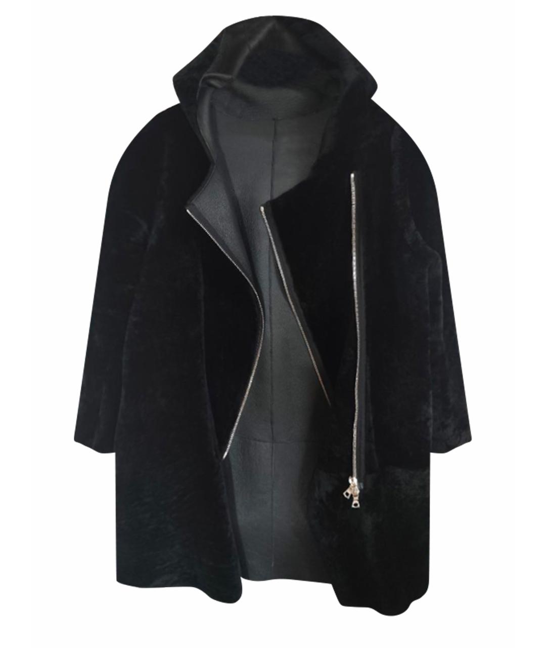 SANDRO Черная кожаная дубленка, фото 1