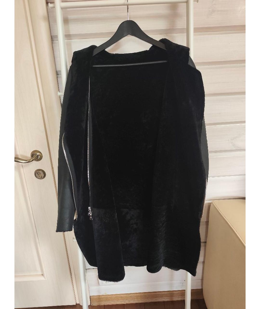 SANDRO Черная кожаная дубленка, фото 5