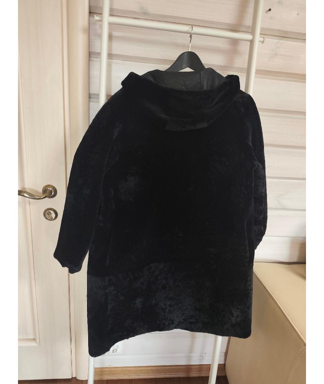 SANDRO Черная кожаная дубленка, фото 4