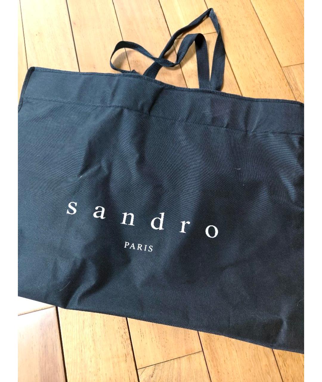 SANDRO Черная кожаная дубленка, фото 6