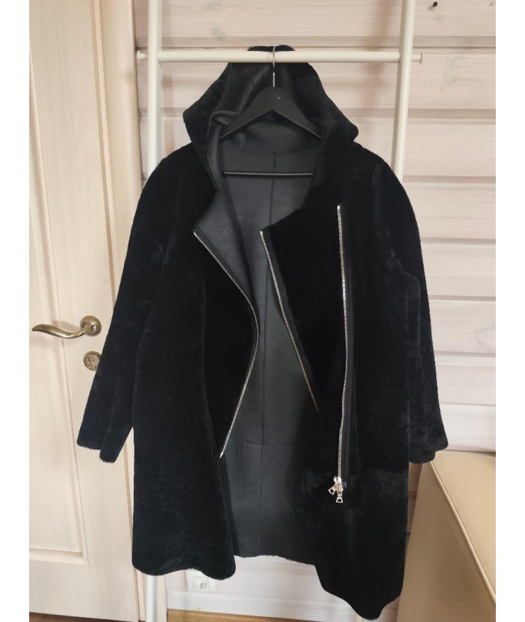 SANDRO Черная кожаная дубленка, фото 7