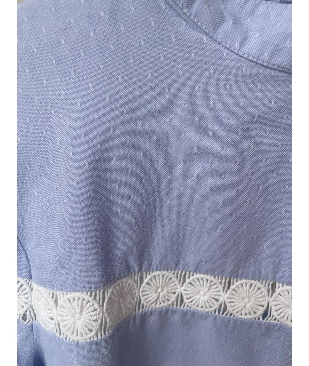 Tara Jarmon Голубая хлопковая рубашка, фото 4
