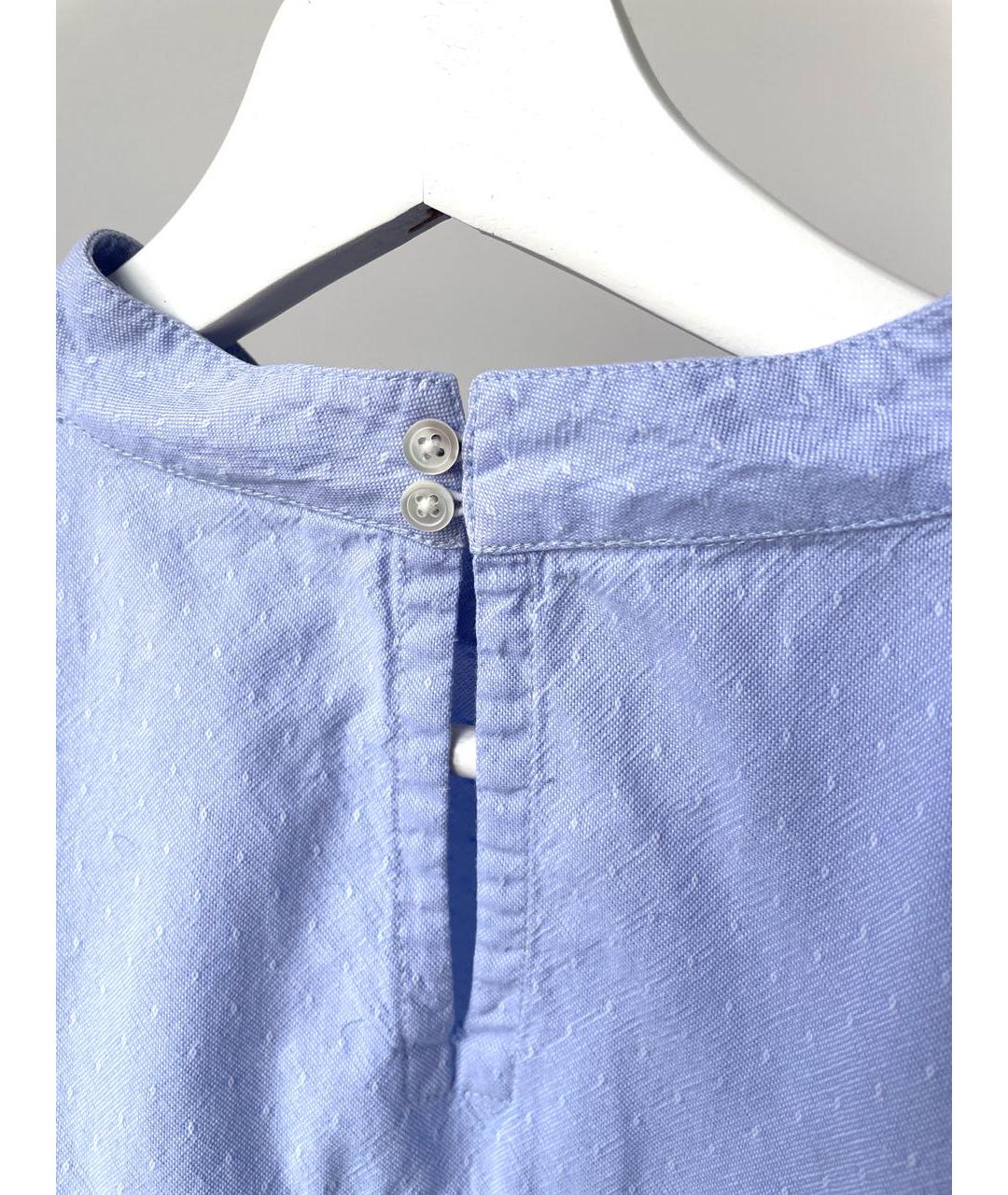 Tara Jarmon Голубая хлопковая рубашка, фото 5
