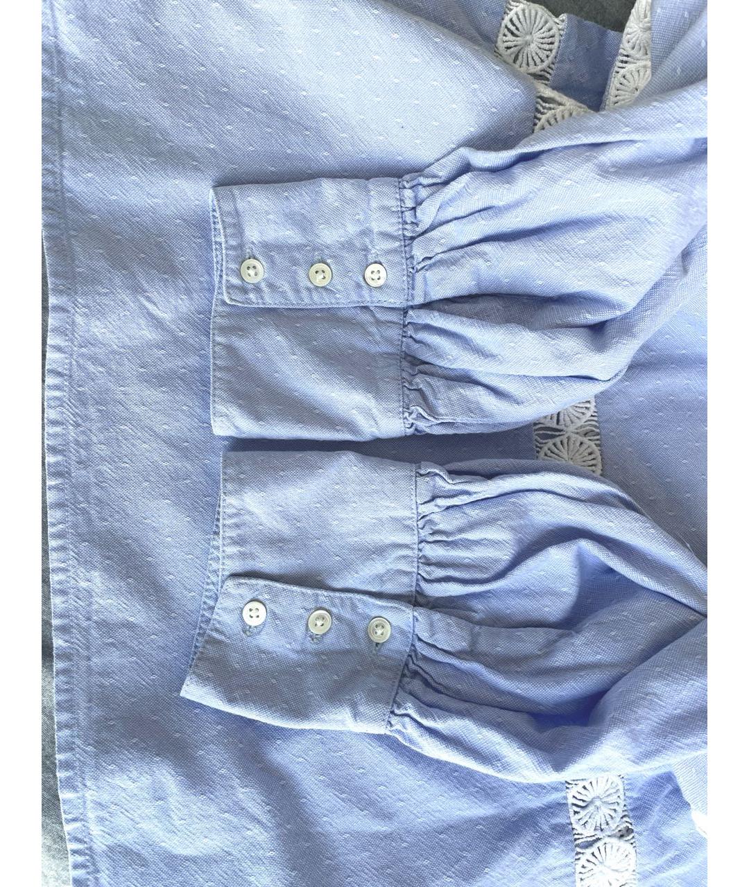 Tara Jarmon Голубая хлопковая рубашка, фото 7