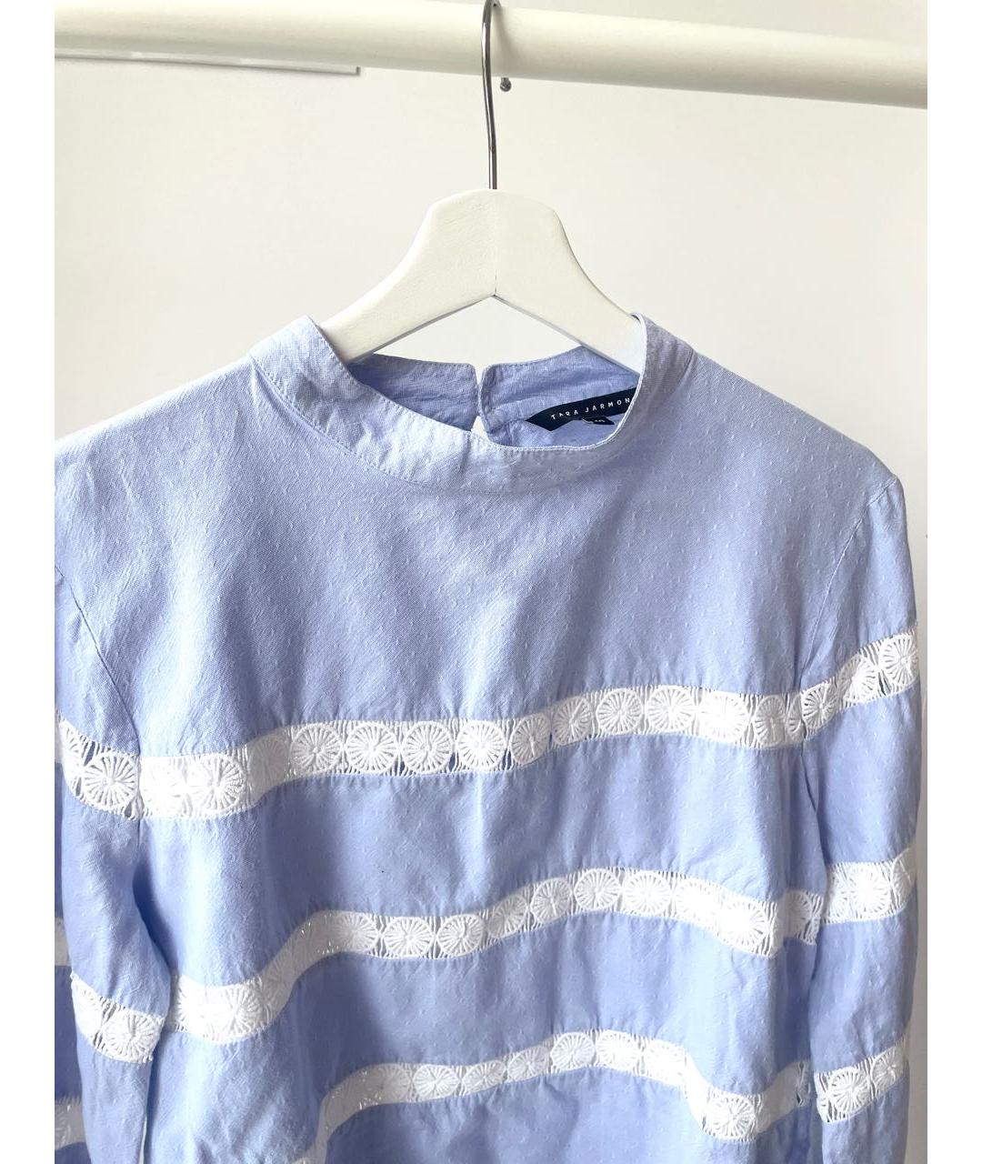 Tara Jarmon Голубая хлопковая рубашка, фото 3