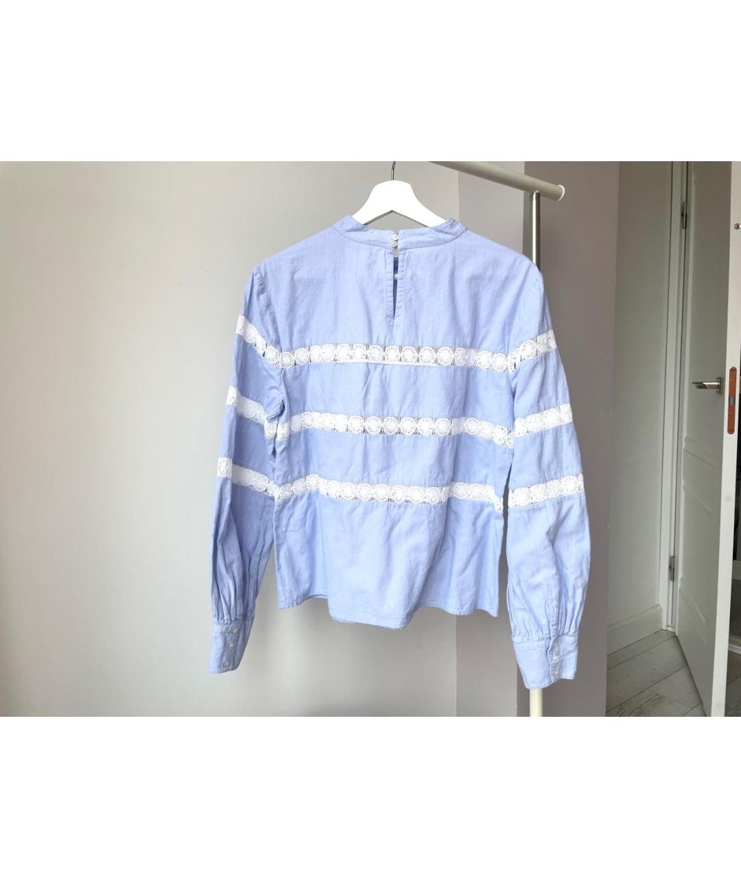 Tara Jarmon Голубая хлопковая рубашка, фото 2