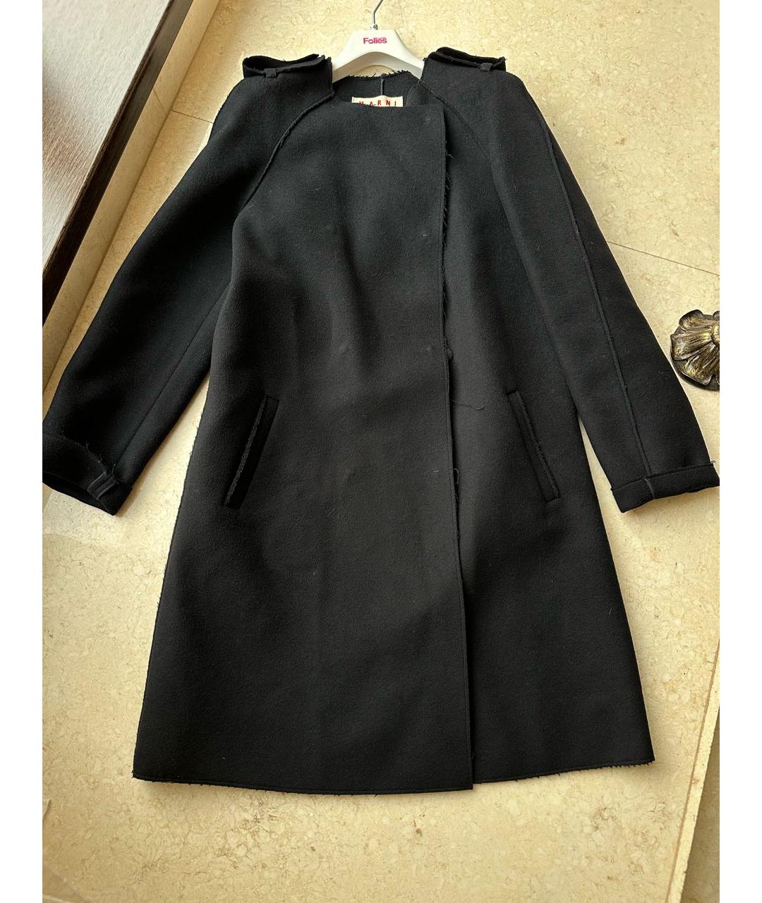 MARNI Черное шерстяное пальто, фото 9