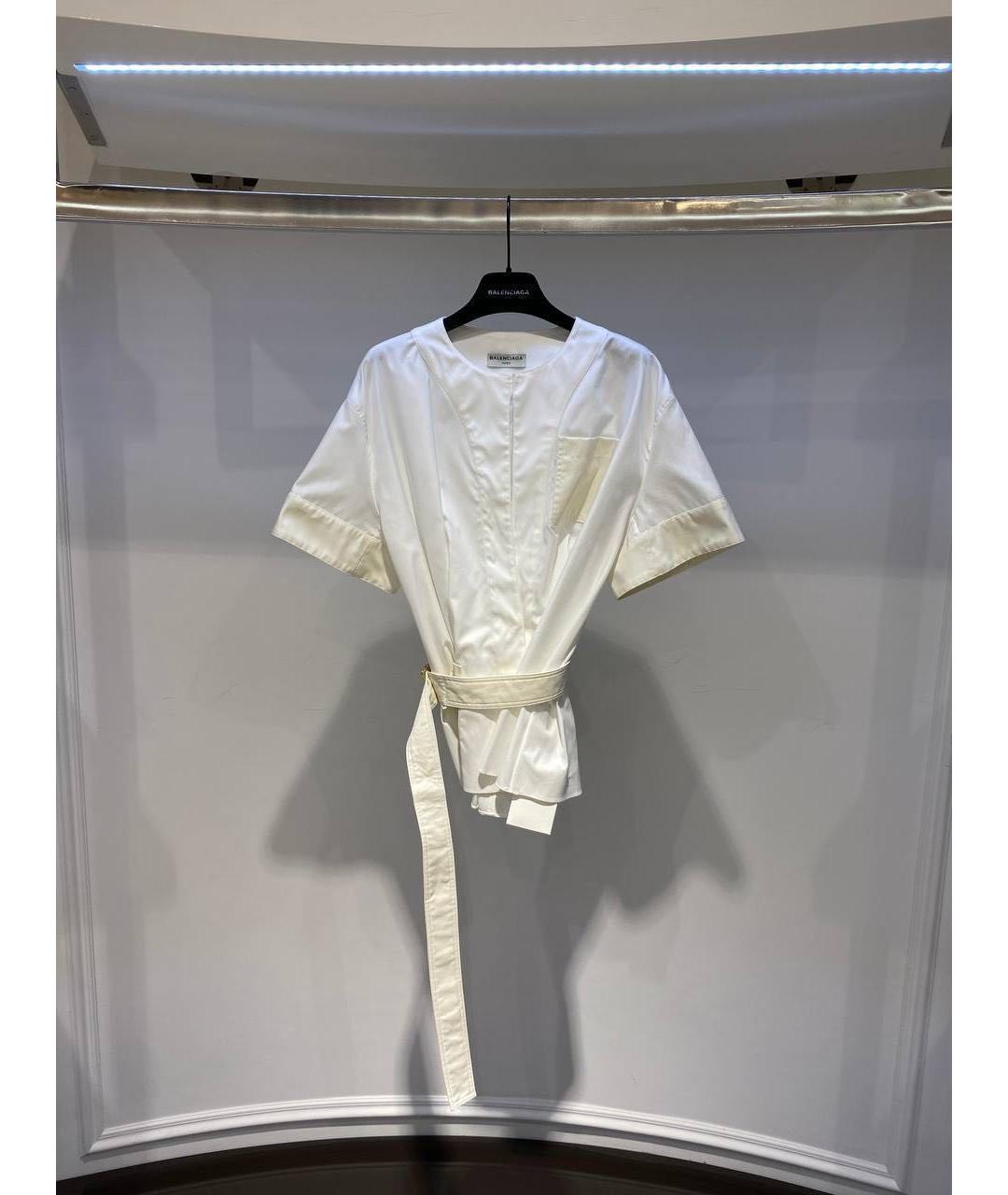 BALENCIAGA Белая хлопковая блузы, фото 3