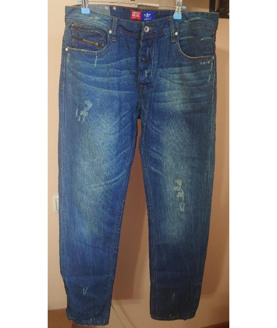 DIESEL Синие хлопковые прямые джинсы, фото 10