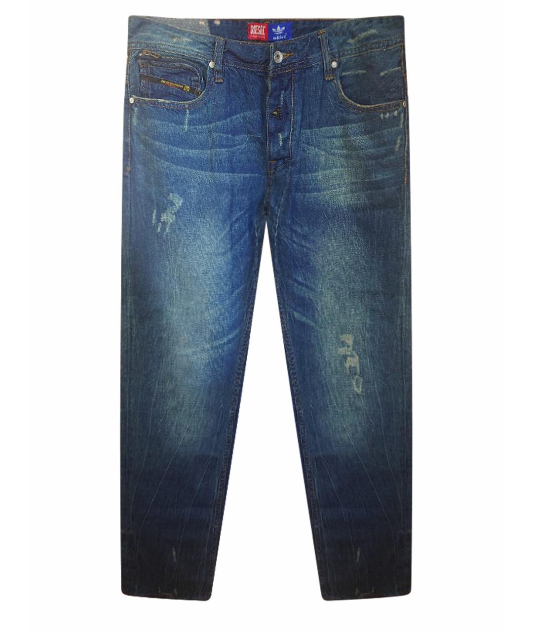 DIESEL Синие хлопковые прямые джинсы, фото 1