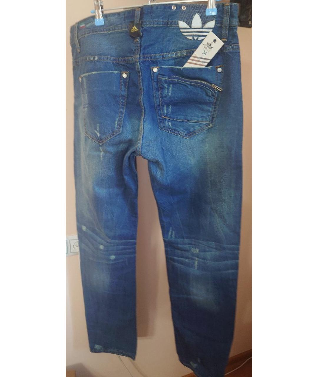 DIESEL Синие хлопковые прямые джинсы, фото 2