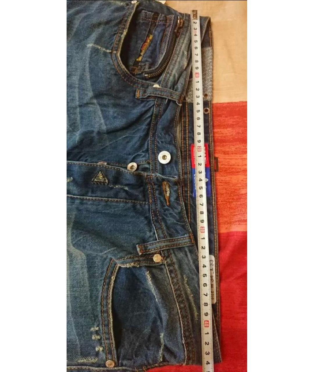 DIESEL Синие хлопковые прямые джинсы, фото 8