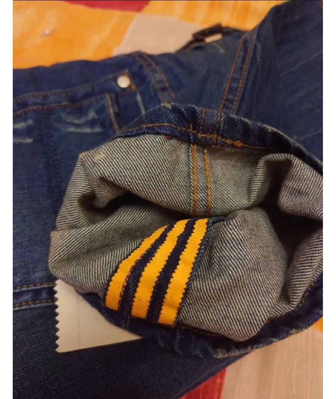 DIESEL Синие хлопковые прямые джинсы, фото 5