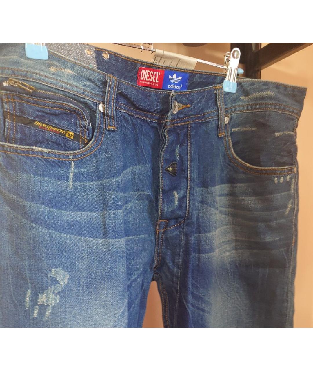 DIESEL Синие хлопковые прямые джинсы, фото 3