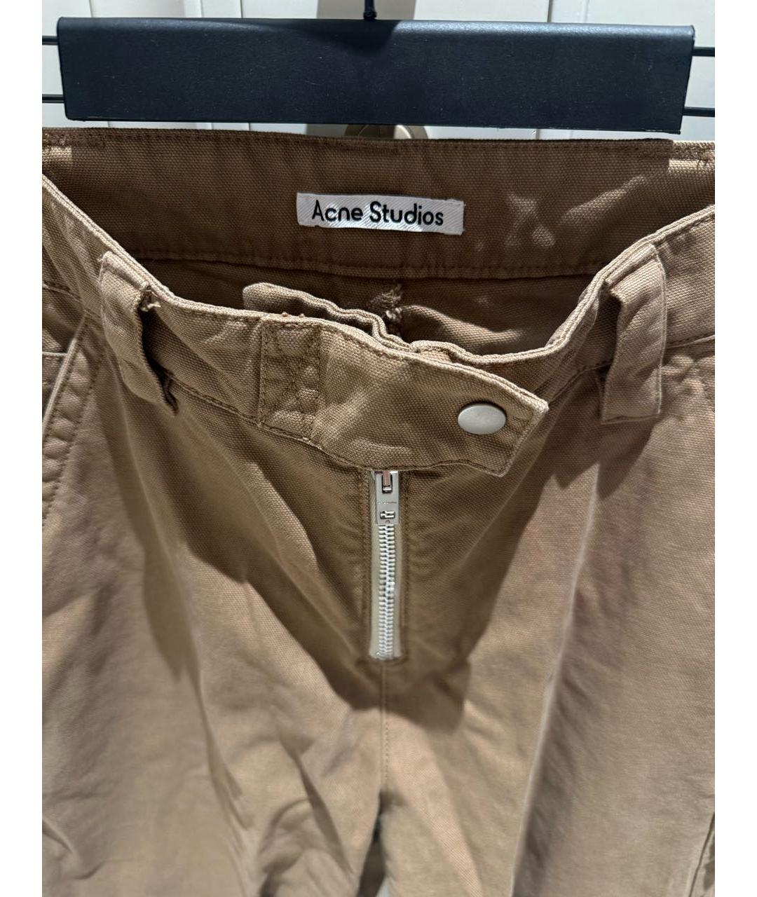 ACNE STUDIOS Коричневые хлопковые джинсы клеш, фото 3