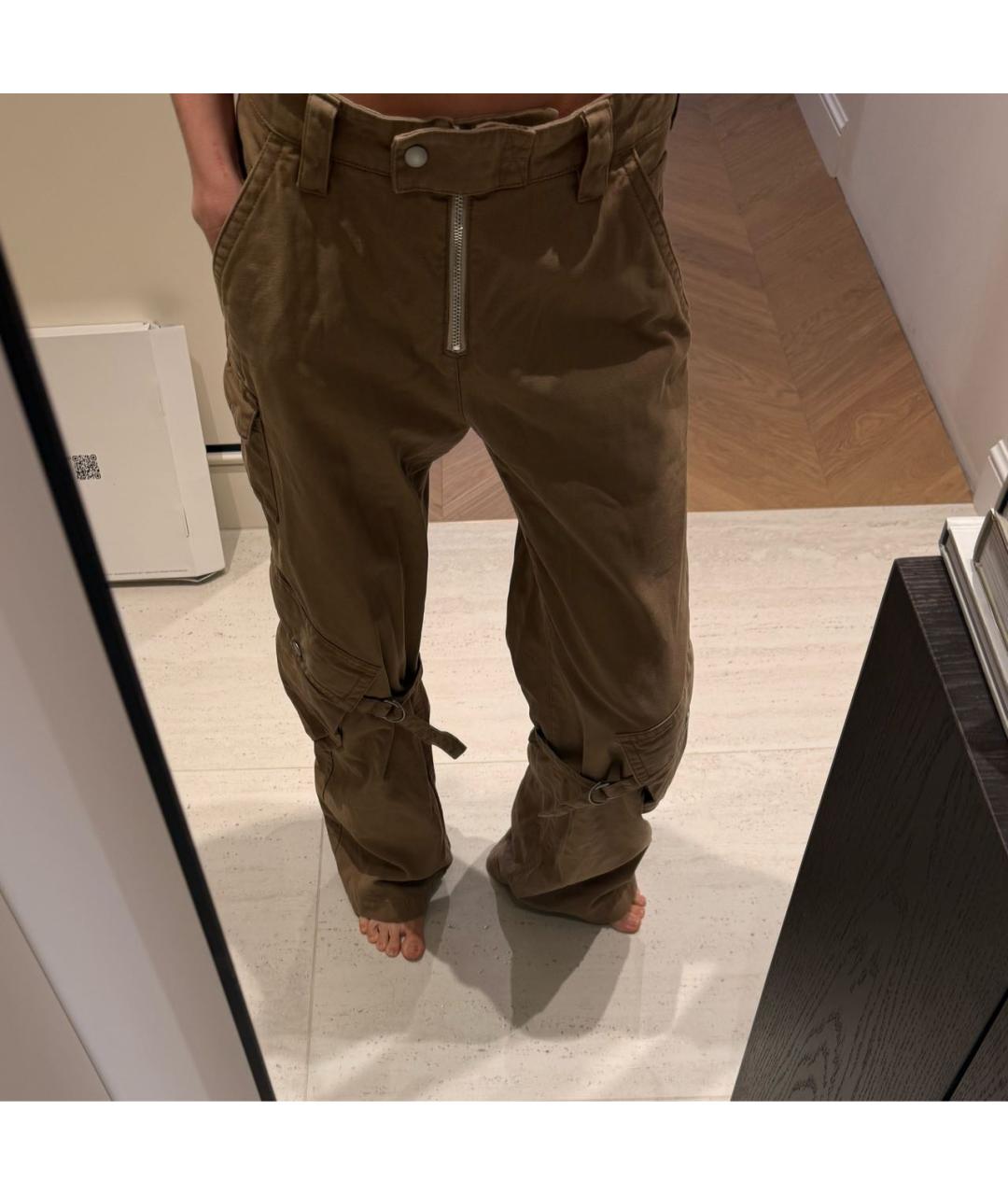 ACNE STUDIOS Коричневые хлопковые джинсы клеш, фото 5