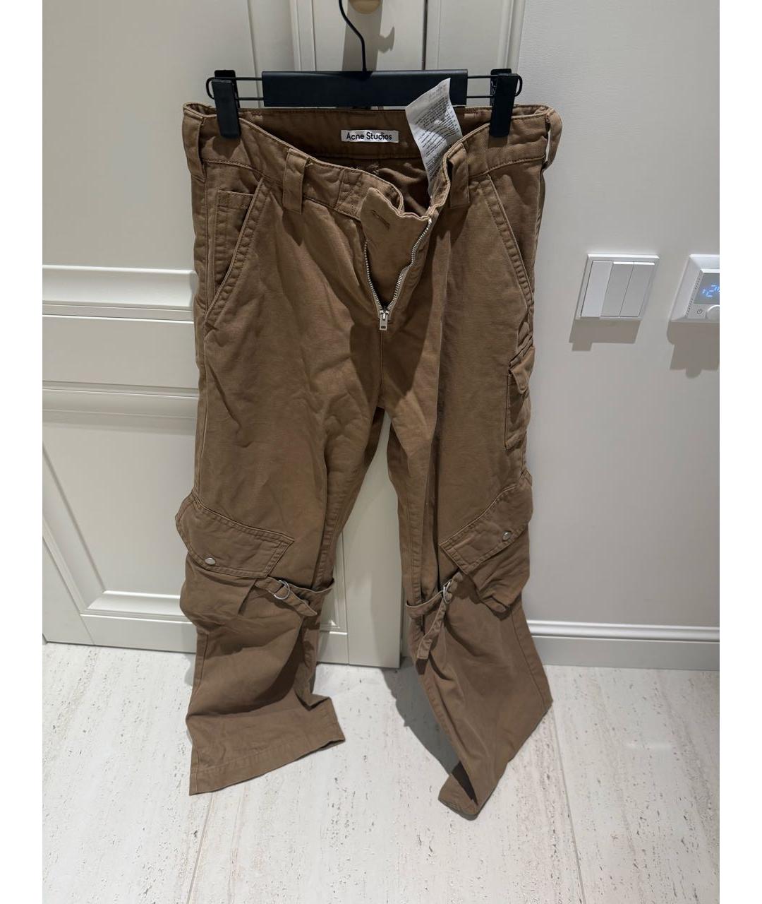 ACNE STUDIOS Коричневые хлопковые джинсы клеш, фото 6