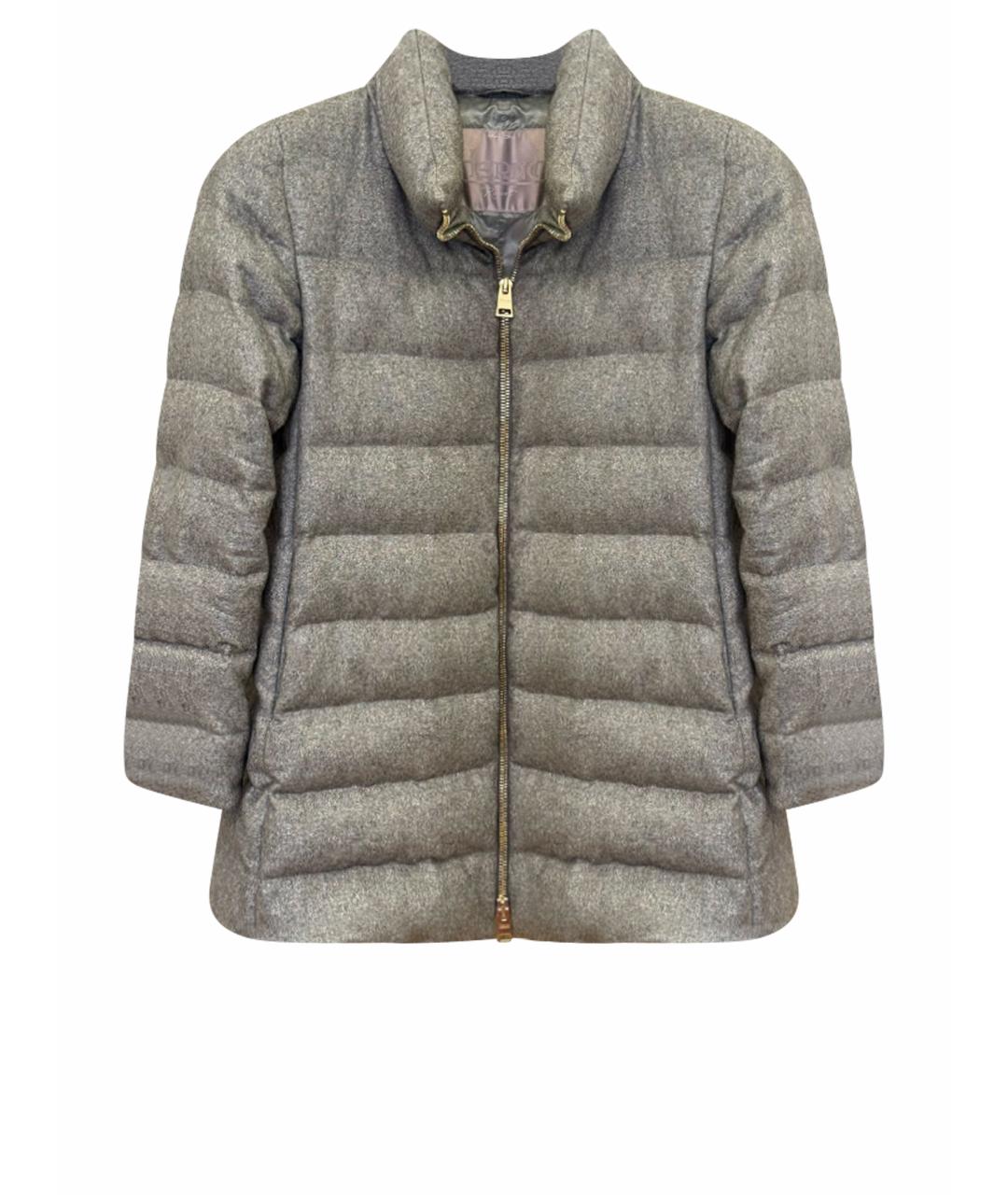 HERNO Серый кашемировый пуховик, фото 1